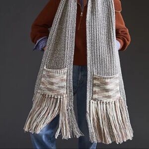 - Anthropologie fringe pocket Scarf New without tags